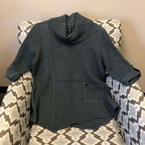 Focus fashion waffle tunic green size medium